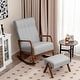 preview thumbnail 13 of 18, Costway Rocking Chair with Ottoman Upholstered Fabric Glider Rocker - See Details