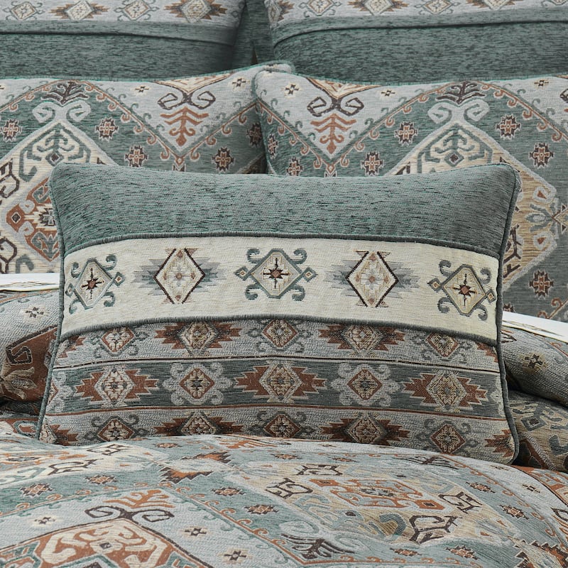 Telluride Boudoir Decorative Throw Pillow - Polyester - Accent - Turquoise