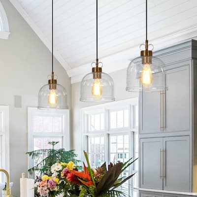 Cavitt Mid-century Modern Art Decor Pendant Light Farmhouse Chic Glass Kitchen Island Lighting - 8.3 inches