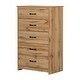 preview thumbnail 9 of 21, South Shore Tassio Modern Country 5-Drawer Chest