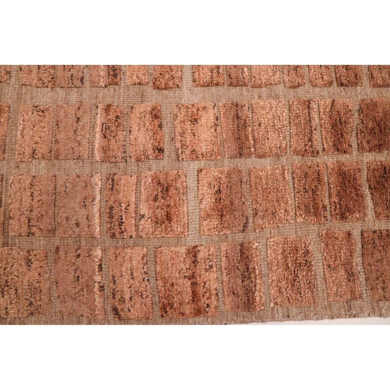 ECARPETGALLERY Hand-knotted Tangier Brown Wool Rug - 8'2 x 9'9