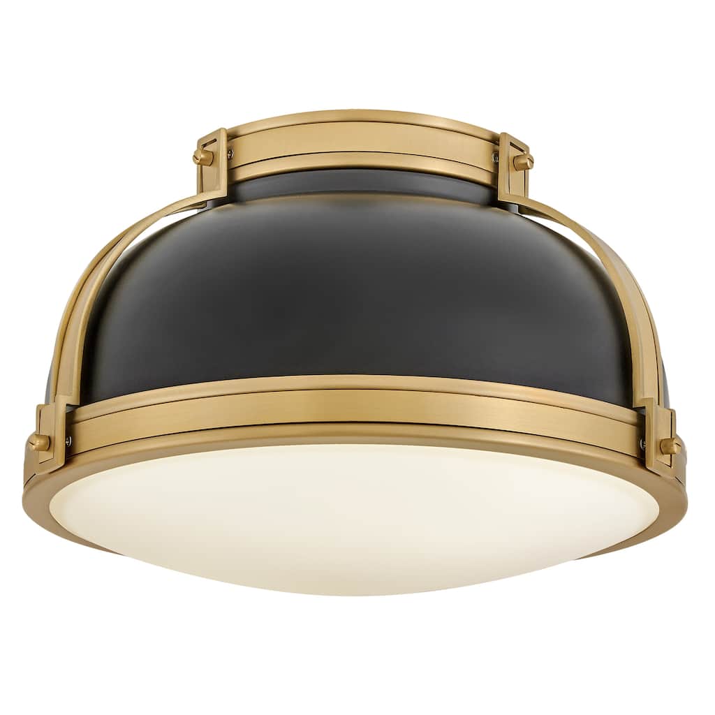 Hinkley Lighting 46351 Barton 2 Light 15" Wide Flush Mount Ceiling