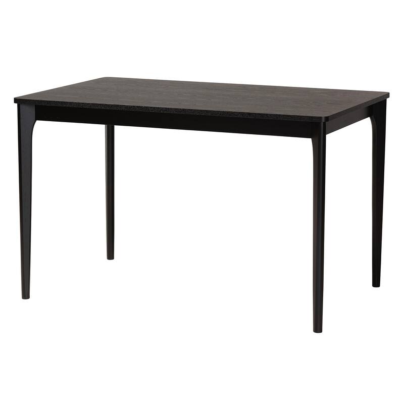 Ballerina Modern Bohemian Finished Wood and Rattan Dining Set