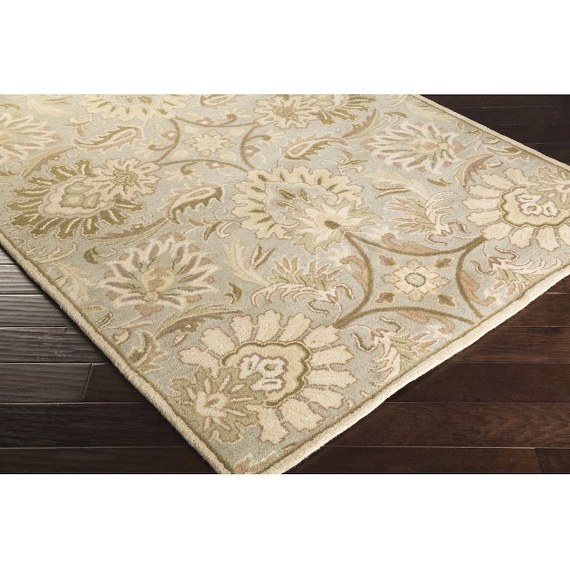 Handmade Tami Transitional Wool Area Rug - Olive - 2' x 3' - Runner/Rectangle