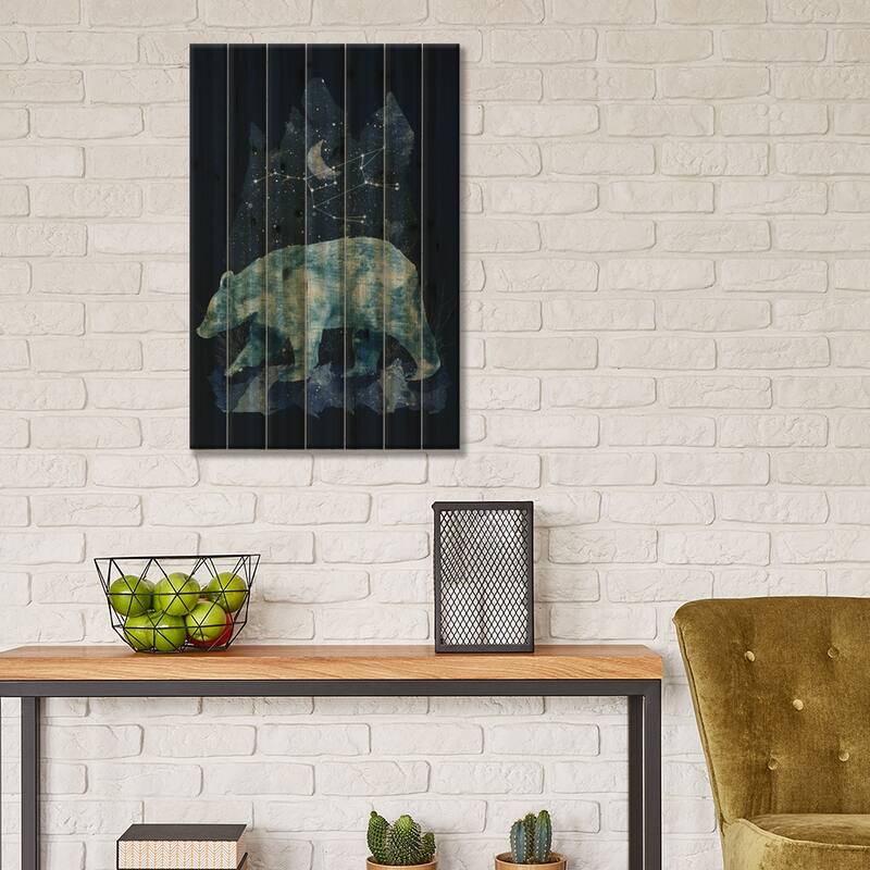 The Great Bear Print On Wood by Tracie Andrews - Multi-Color