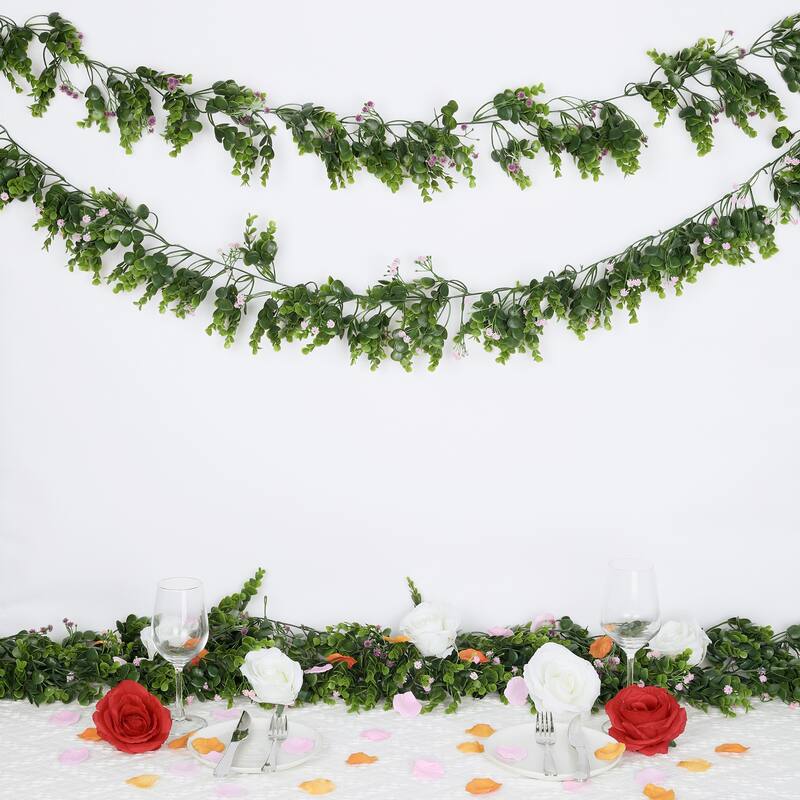 4 Pack Artificial Plants Hanging, Fake Vines Plant, Faux Greenery Vines for Home Room, Shelf, Indoor Outdoor Wall Decor 72"