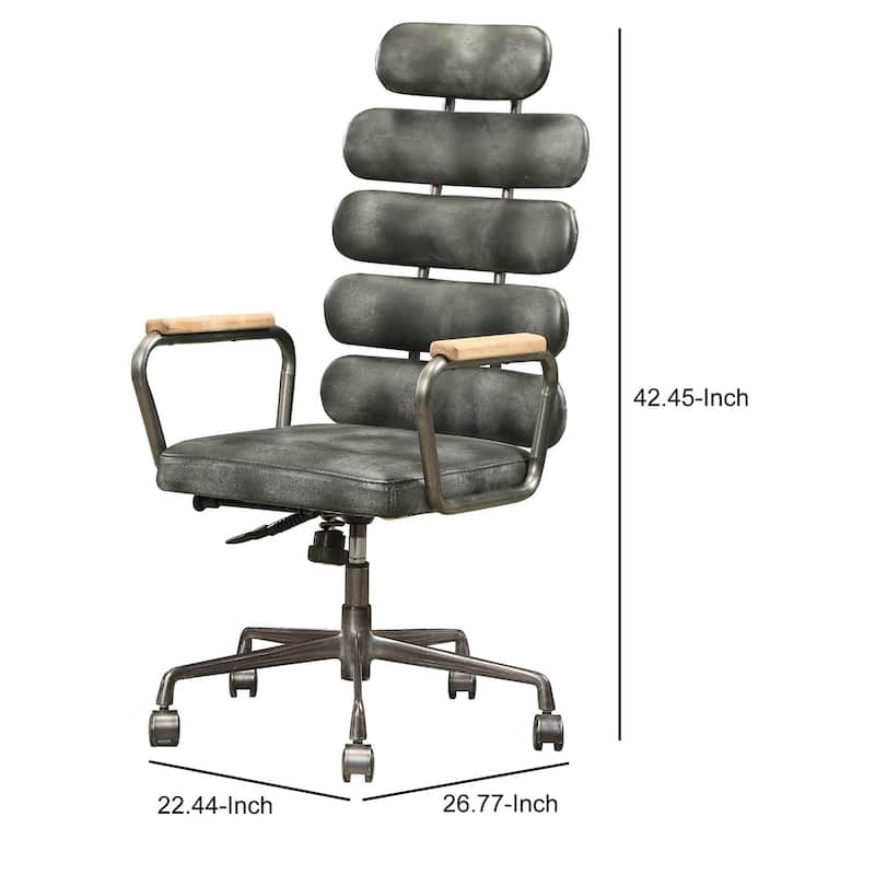 Adjustable Office Chair with Swivel Base, Ergonomic Desk Chair, Black