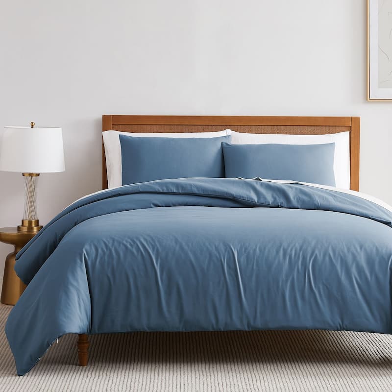 Vilano Series Ultra Soft 3-piece Duvet Cover Set - Coronet Blue - Twin - Twin XL