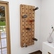 preview thumbnail 16 of 32, Brown Wood Rustic Farmhouse Wall Peg Wine Rack