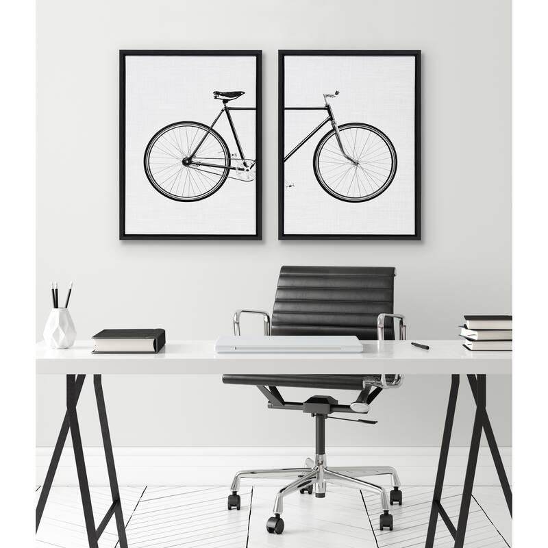 Kate and Laurel Sylvie Bicycle Canvas by Simon Te of Tai Prints