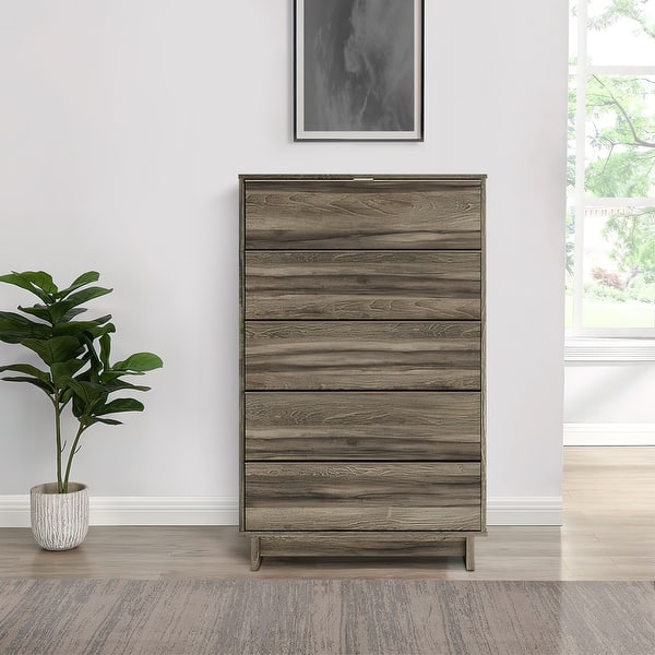 rustic grey tall dresser Rustic 5-Drawer Farmhouse Dresser