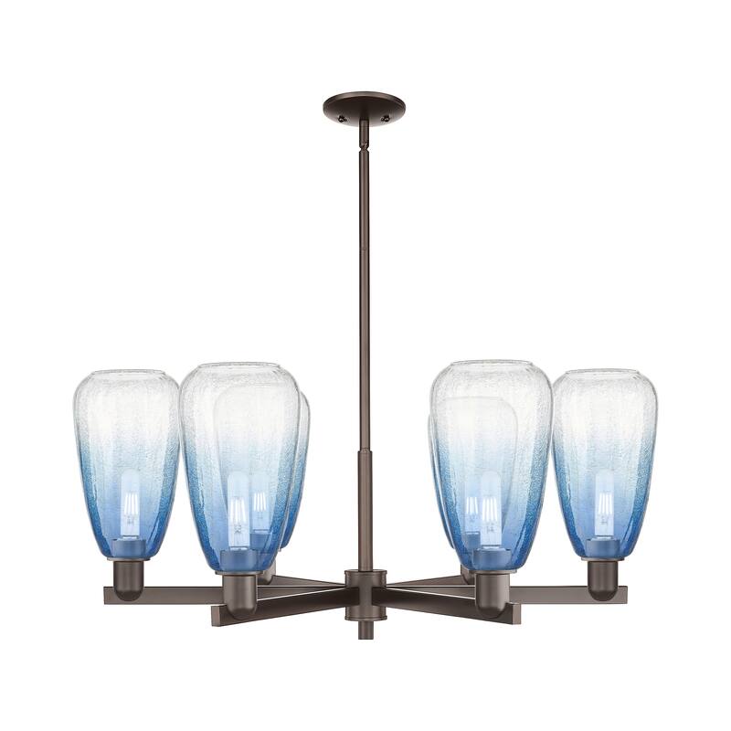 Innovations Lighting Downtown Urban - Brookhaven Almond - 6 Light 24" Stem Hung Chandelier