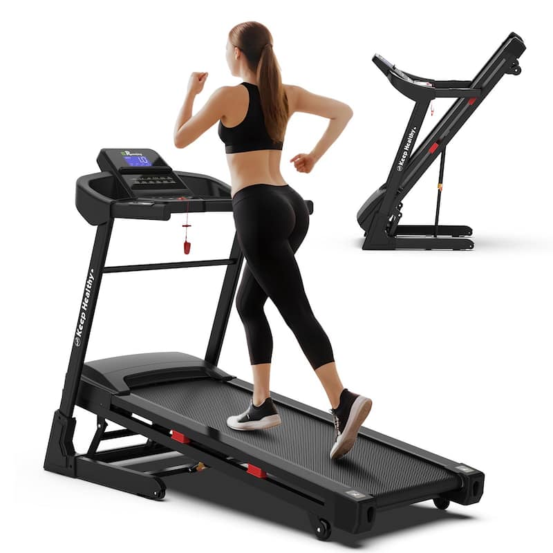 Treadmills for Home, Electric Treadmill with Automatic Incline, Foldable 3.5HP Workout Running Machine Walking - Black