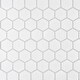 preview thumbnail 13 of 12, Merola Tile Metro Hex 2" Matte White 10.5" x 11" Porcelain Mosaic Tile
