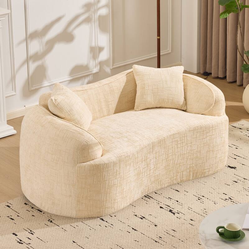 two person compress sofa - Beige