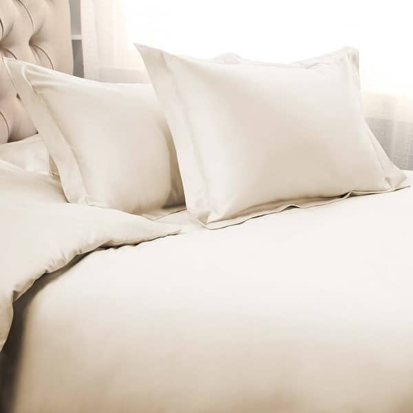slide 2 of 7, Superior 1500 Thread Count Egyptian Cotton Solid Duvet Cover Set Ivory - Full/Queen