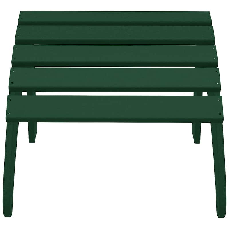 Aderson Outdoor Poly Adirondack Chair with Side Table and Ottoman 5-Piece Set