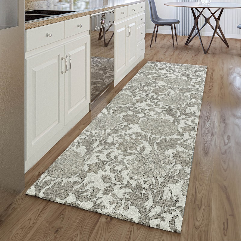 Premium Washable Super Soft Floral Mayfield Rug - Ivory - 2' 3" x 7' 6" - Runner
