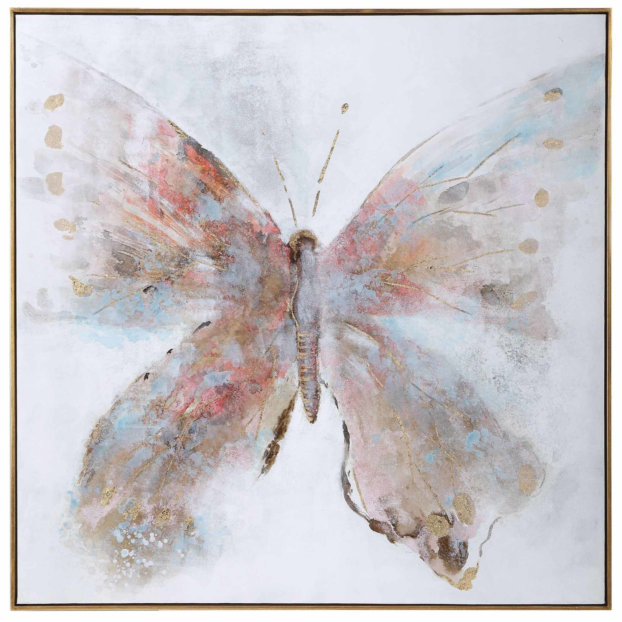 Shop Uttermost 35365 Free 51 Square Framed Butterfly Painting On