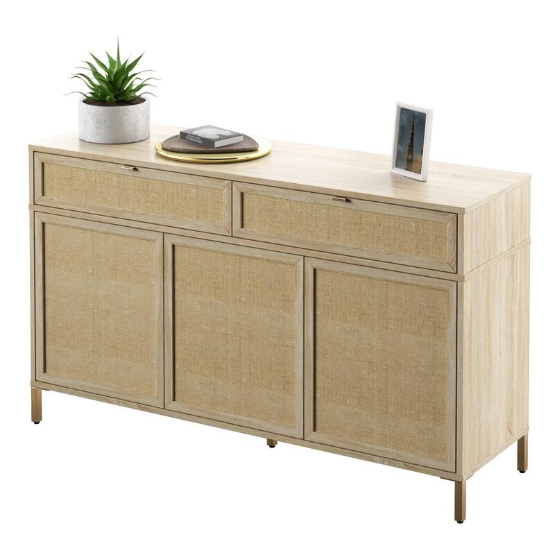 52" Linen Sideboard with Drawers - 52.0 " W x 15.5 " D x 30.5 " H