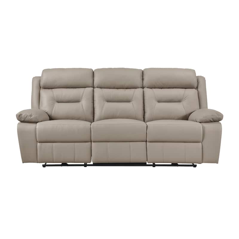 Garrey Leather 2-Piece Power Double Reclining Living Room Sofa Set