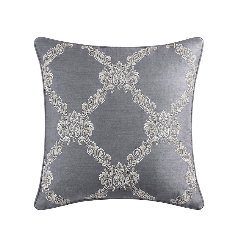 J. Queen New York Krista 20" Square Embellished Decorative Throw Pillow