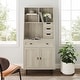 preview thumbnail 11 of 15, Middlebrook Modern Hutch Cabinet with Pull-out Desk Birch