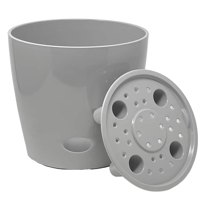 Bamboo Blooms Self-Watering Plant Pot Set of 2,10" Round - 10" Round