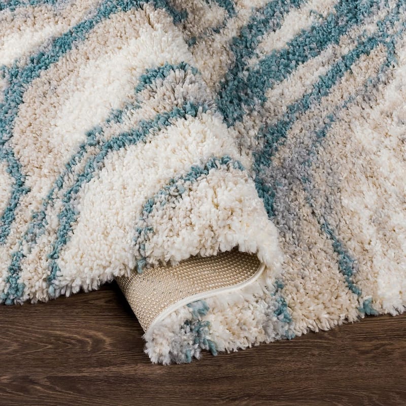Livabliss Arabescus Modern Wave Shag Rug
