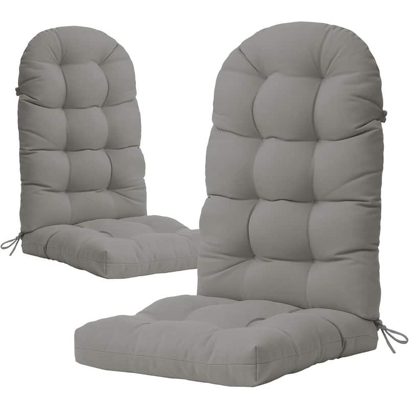WINSOON 49x20x5 Inch Adirondack Chair Cushion Set of 2, Thickened and High Back Chair Cushion - Grey