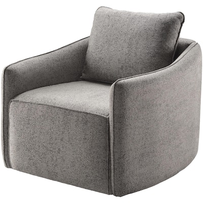 Stacie Modern Minimalist Grey Swivel Accent Chair