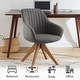 preview thumbnail 52 of 89, Art Leon Classical Swivel Office Accent Chair with Wood Legs