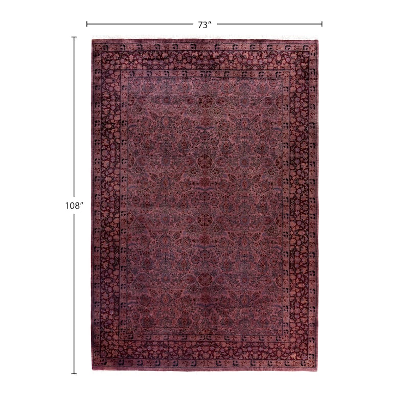 Overdyed One-of-a-Kind Hand-Knotted Area Rug - Purple - 6' 1" x 9' 0"