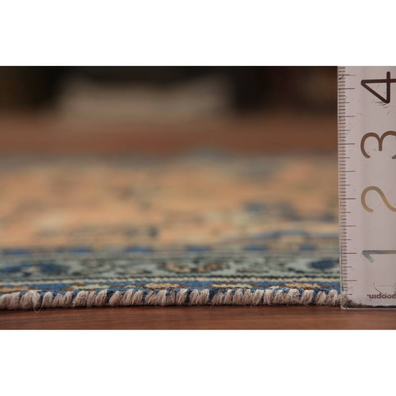 Orange Medallion Hamedan Persian Runner Rug Handmade Wool Carpet - 3'2"x 9'4"