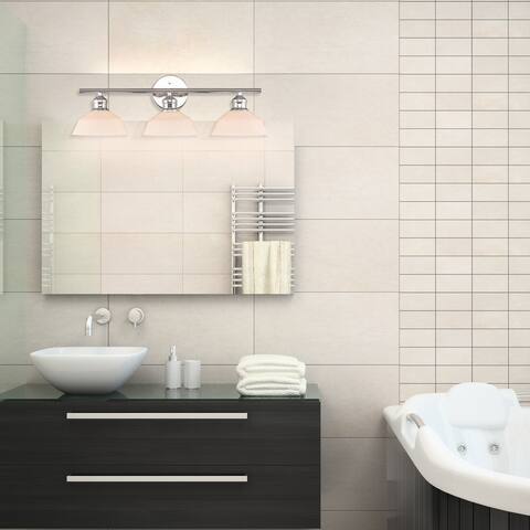 Johnson 5-Piece Chrome Bathroom Set with 3-Light Vanity Light - 8.5