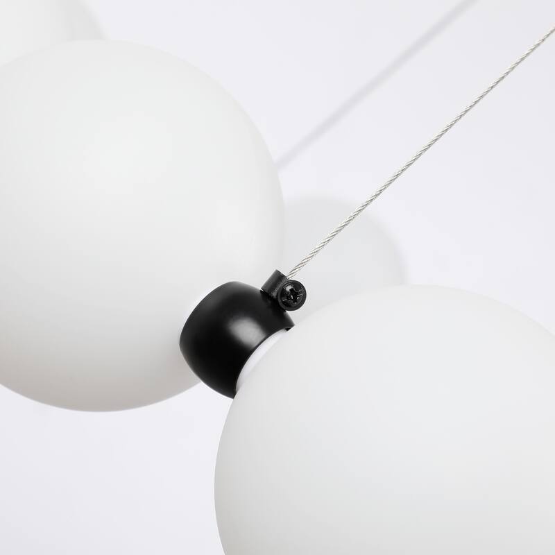 29.5" Wide Black Circular Orbit LED Integrated Chandelier