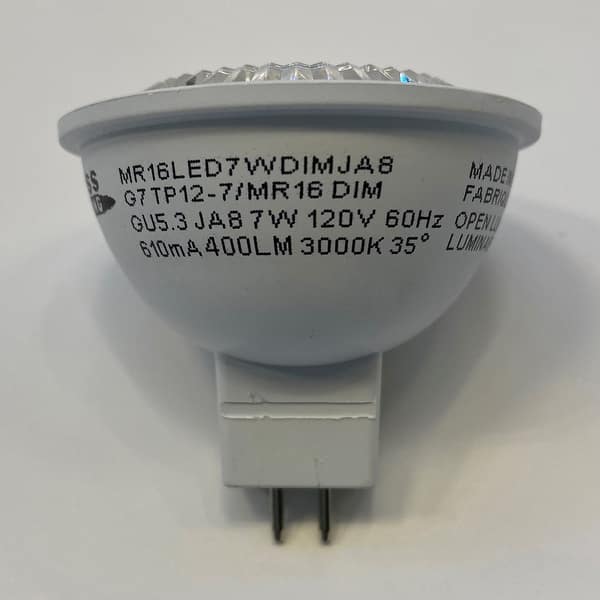 slide 1 of 1, Bulb - 7 Watt GU10 MR16 - Clear