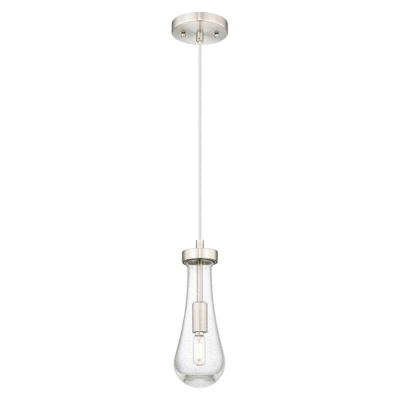Innovations Lighting Downtown Urban - Owego - 1 Light 4" Cord Hung Pendant - Satin Nickel/Seedy Shade