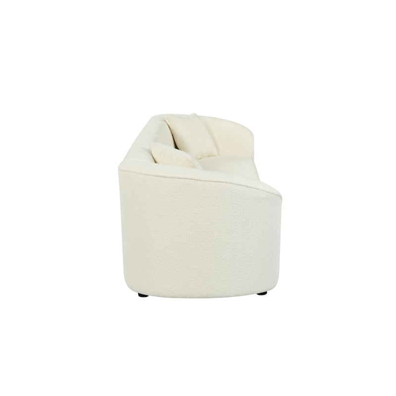 87" Modern Loveseat Sofa, Comfy 2-Seater Couch with Deep Seat, Boucle Fabric Upholstered Couch