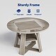 preview thumbnail 16 of 28, Farmhouse 43" Round Dining Table with Sturdy Wooden Pedestal, Built-in Storage Shelf