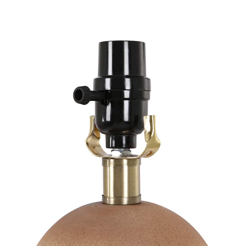 Ceramic Table Lamp with Drum Linen Shade