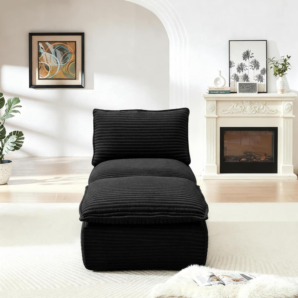 Modern corduroy cloud sofa, can be freely combined and has a comfortable sitting experience, suitable for modern living room