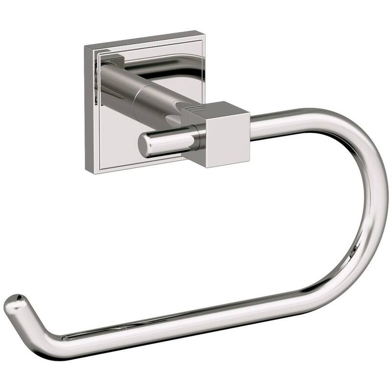 Amerock Appoint Wall Mounted Euro Toilet Paper Holder - Polished Nickel