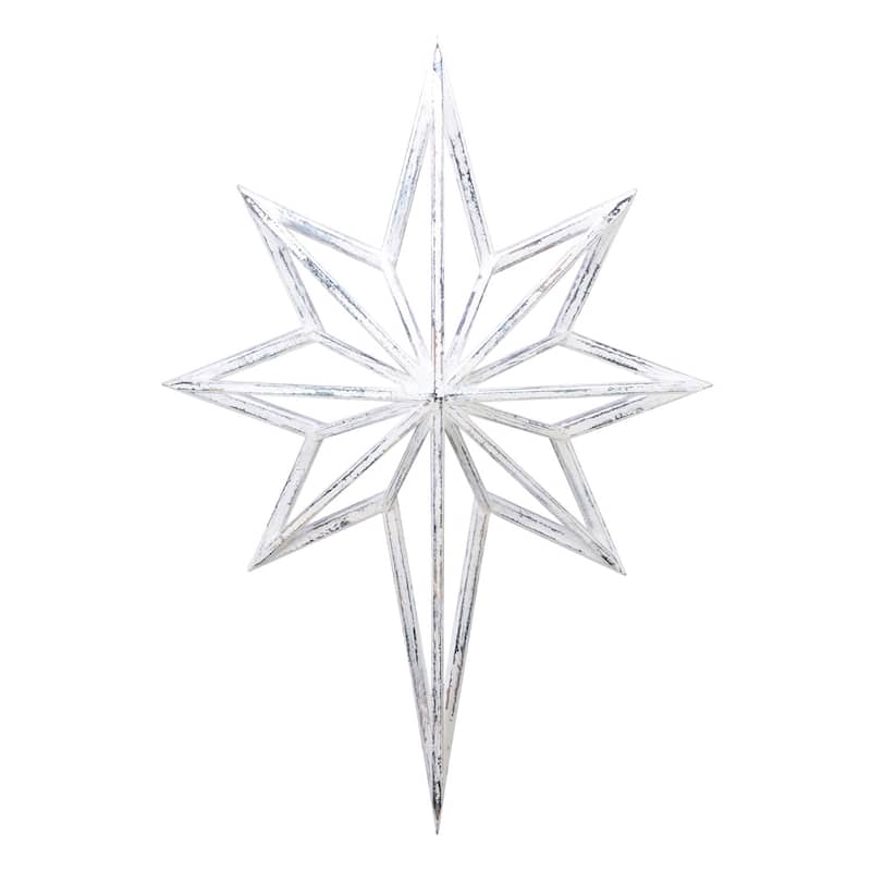 Gilded Star Wall Hanging 3.5 x 17.5 x 3.5 Inches.