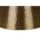 preview thumbnail 18 of 17, 20"L Metal Drum Accent Table with Hammered Design, Contemporary Side, End, and Nightstand Table for Living Room and Bedroom