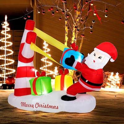 7 FT Christmas Inflatable Santa Outdoor Decoration Blow up Yard Décor