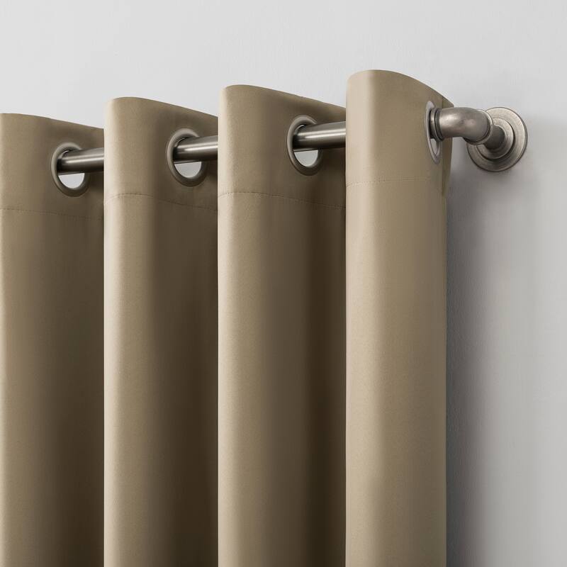 Sun Zero Saxon Energy Saving Blackout Grommet Curtain Panel, Single Panel