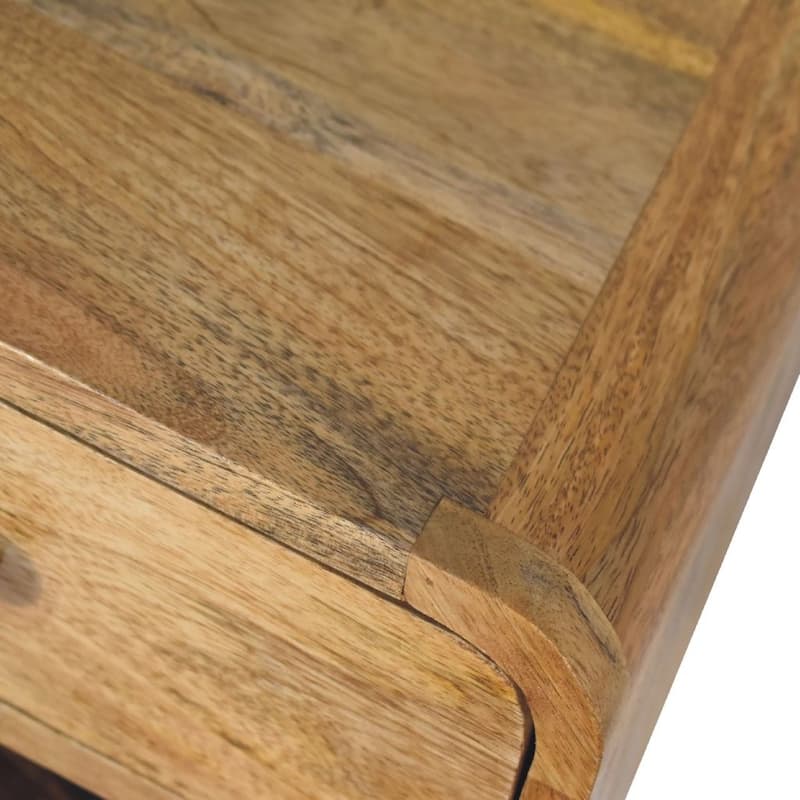 Artisan Furniture Solid Wood Mini Oak-ish Floating Open Nightstand