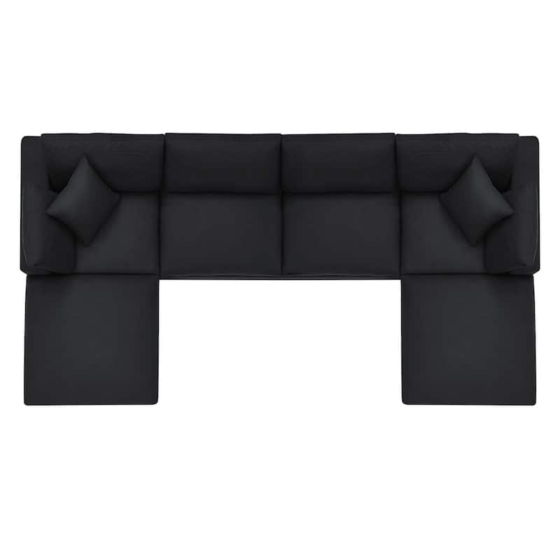 Commix 6-Piece Down Filled Overstuffed Sectional Sofa