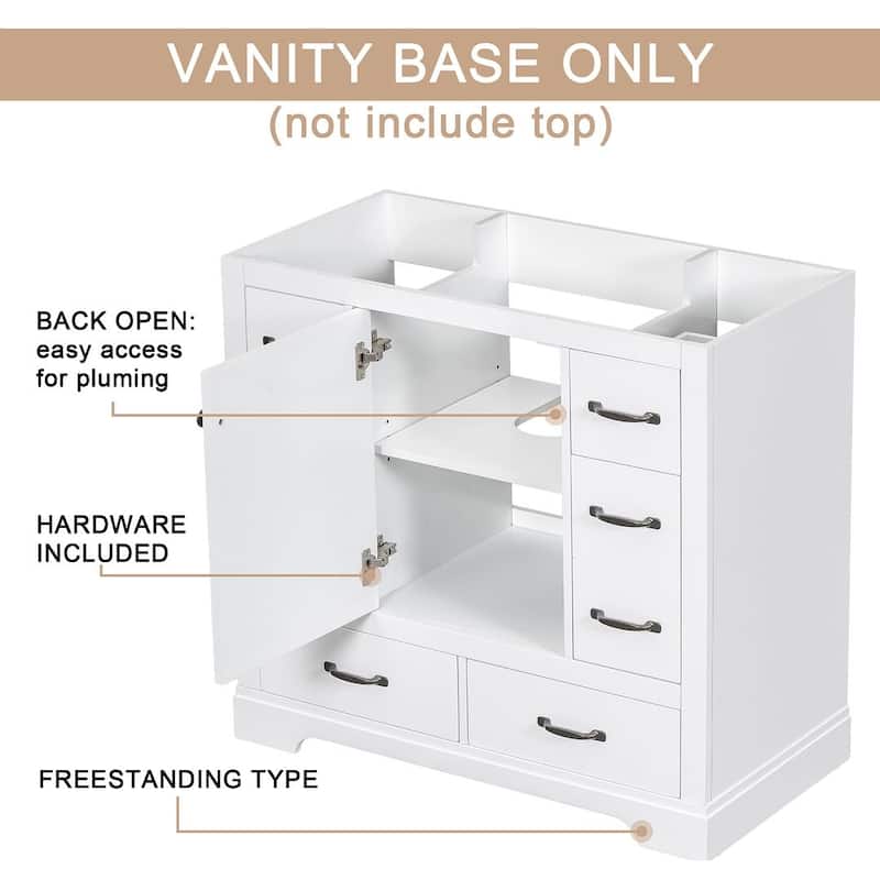 36'' Bathroom Vanities Cabinet with Sink Combo Set